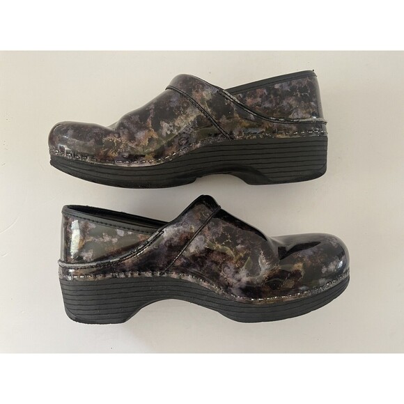 Dansko‎ Color Wash Patent Nurse Clogs Shoes Women Sz 39 US 9 Brush Strokes - Picture 9 of 9